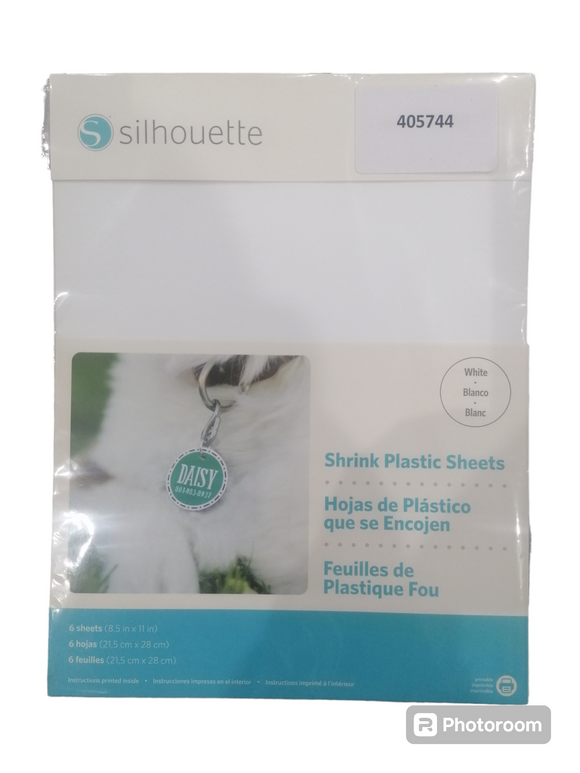 Silhouette shrink plastic sheets