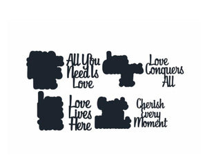 The Paper Boutique cutting dies sentiments vol. X
