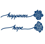 Tattered Lace die sentiment stems happiness & hope