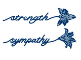 Tattered Lace die sentiment stems Strength & Sympathy