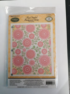 Justrite cling stamp Floral stitched