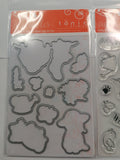 Tonic Studios Adorables die and stamp set,Kirby & Lulu's wash day
