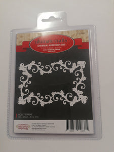 Ultimate crafts universal impression dies Holly frame