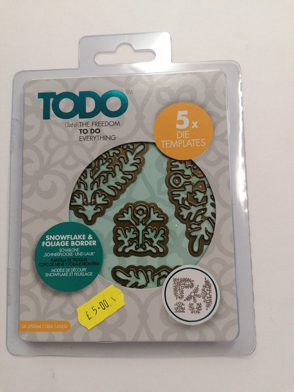Todo snowflake & foliage border die