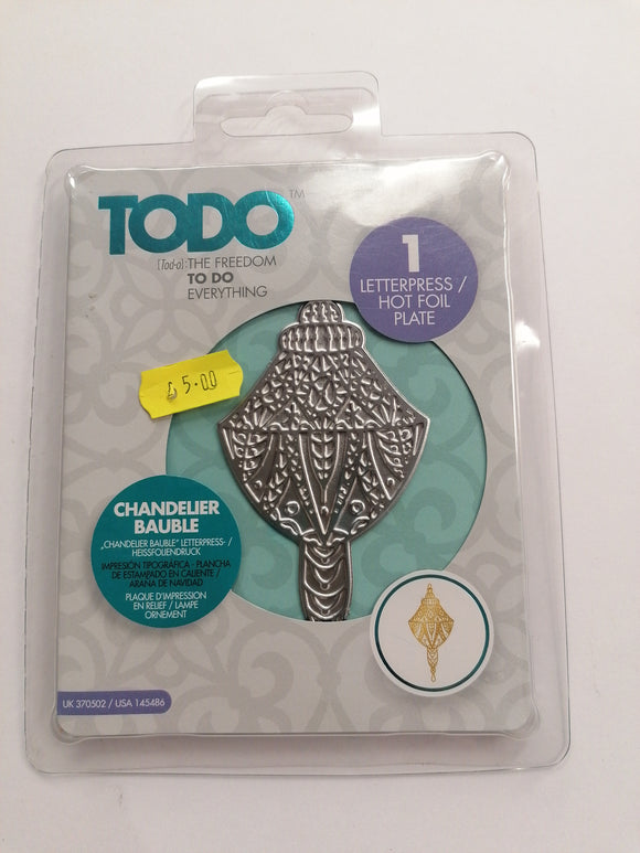 Todo chandelier bauble letterpress/hotfoil