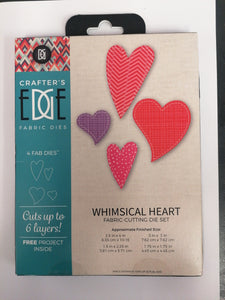 Crafters Edge fabric die Whimsical heart