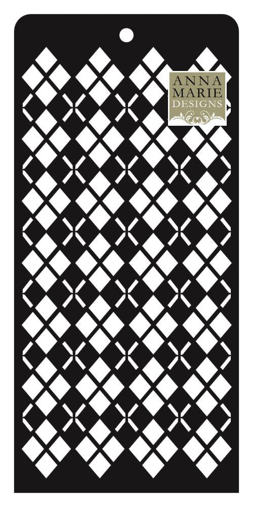 ANNA MARIE DESIGNS Mixed Media Stencil – 8″ x 4″ – No.48