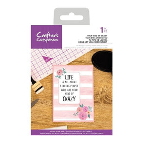 Crafters companion stamp YOUR KIND OF CRAZY