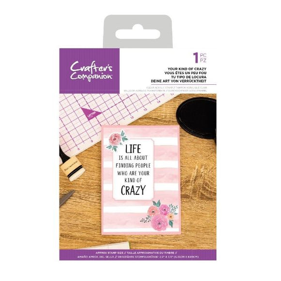 Crafters companion stamp YOUR KIND OF CRAZY