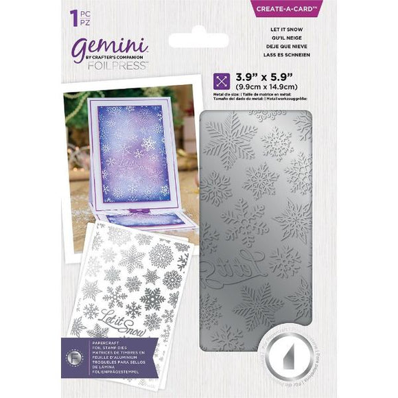 Gemini Let It Snow Create A Card Foil Stamp Die 697559