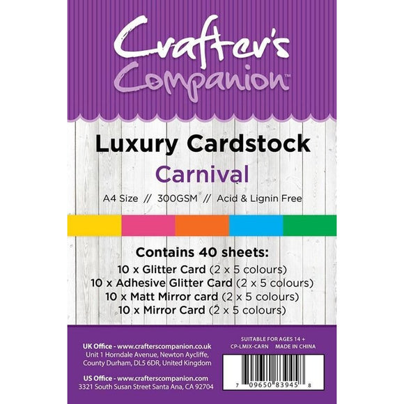 Crafters Companion Luxury Cardstock Pack - Carnival