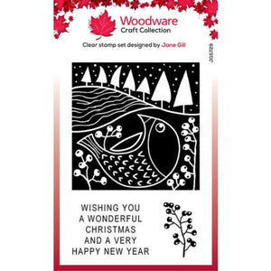 Woodware craft collection clear stamp Chubby robin