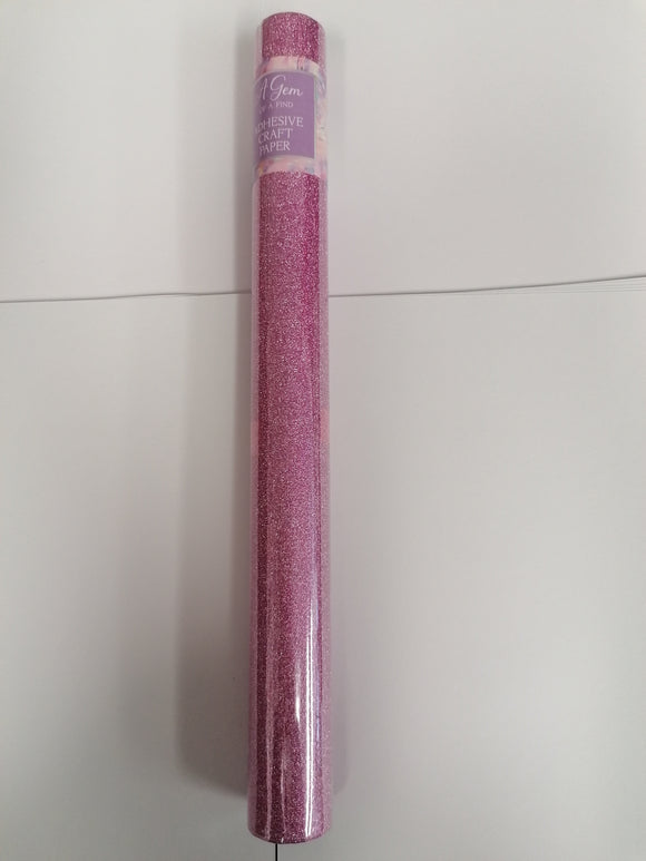 Adhesive craft paper rose pink