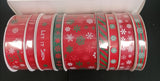 Christmas Ribbons box of 9 x 3m rolls