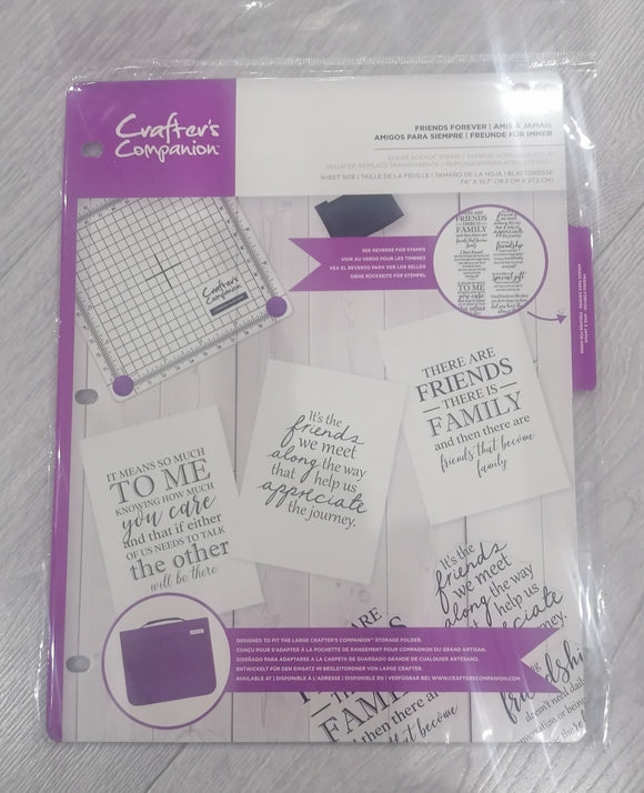 Crafters companion A4 stamp FRIENDS FOREVER