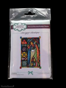Creative expressions rubber stamp Stained glass holy family