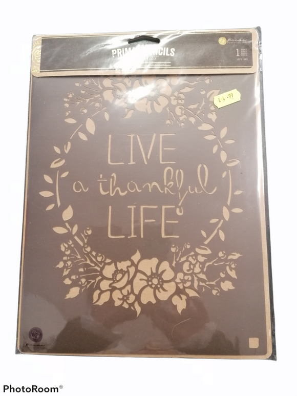 Prima Marketing stencil 8.5x11.25