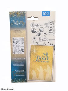 Crafters companion stamp Nature's garden Peace on earth