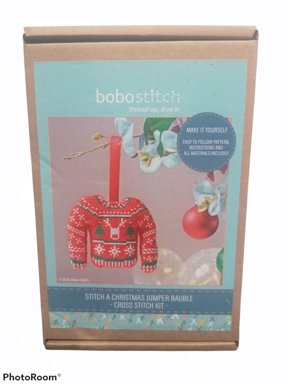 Bobostitch jumper bauble Cross stitch kit