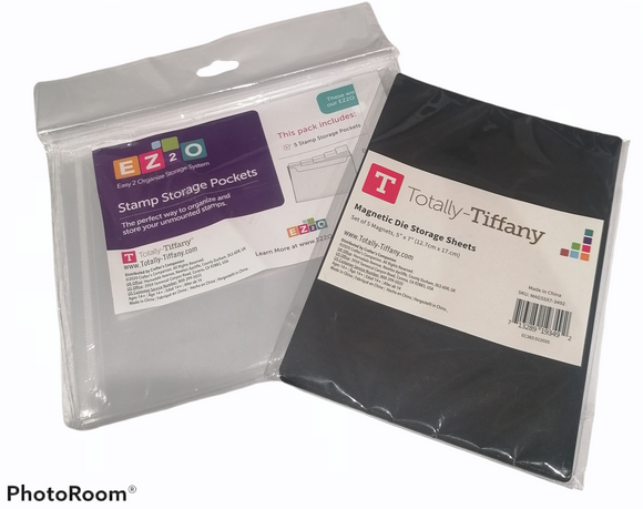 Totally Tiffany stamp storage pockets & magnetic sheets