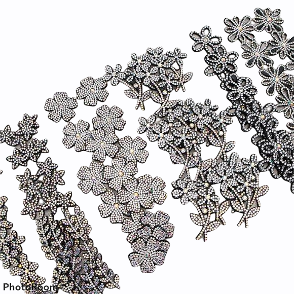Craft Buddy diamante felt embellishments FLORALS