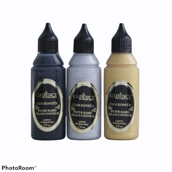 Cadence water based glass contour set of 3