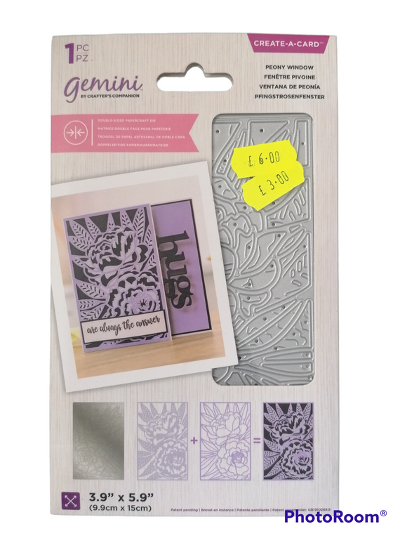 Gemini die Peony window