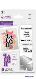 Gemini stamp & die set LAUGH
