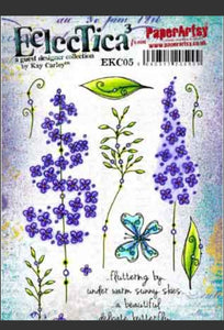 PaperArtsy - Kay Carley EKC05 A5 Cling Rubber Stamp Set