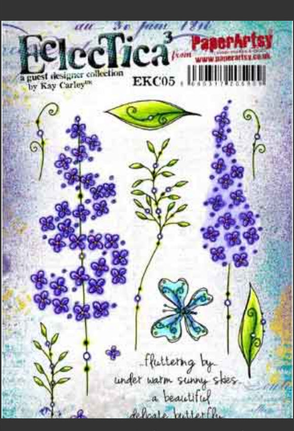 PaperArtsy - Kay Carley EKC05 A5 Cling Rubber Stamp Set
