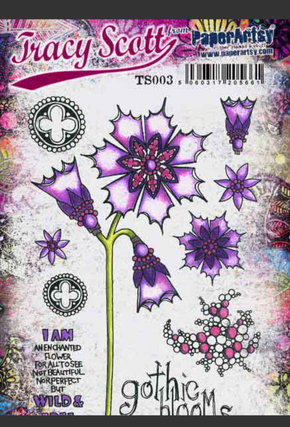 PaperArtsy Tracy Scott-TS033 A5 Cling Rubber Stamp Set