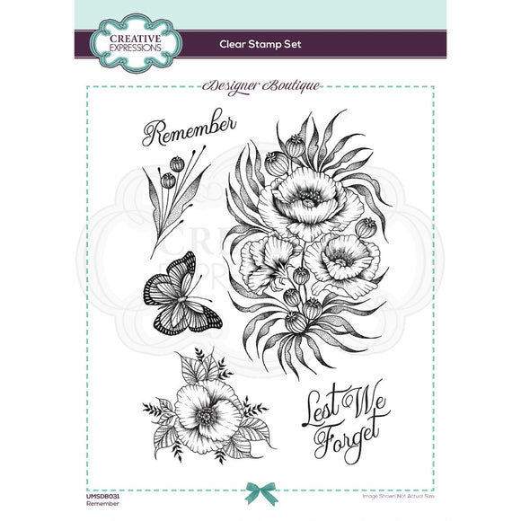 Creative expressions A5 stamp set Remember
