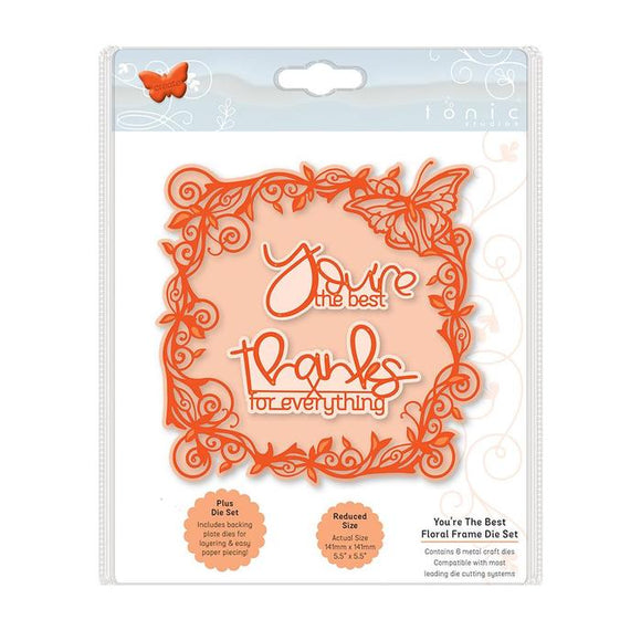 Tonic Studios - Essentials - You're The Best Floral Frame Die Set - 2801E