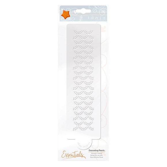 Tonic studios Essential Stencil Cascading Pearls stencil