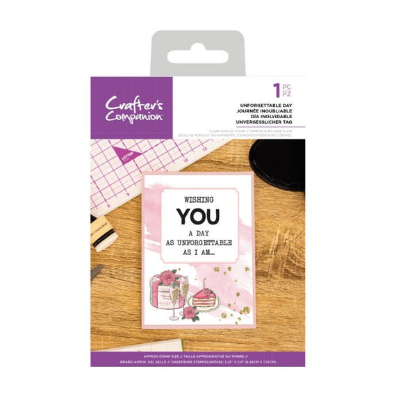 Crafters companion stamp UNFORGETTABLE DAY