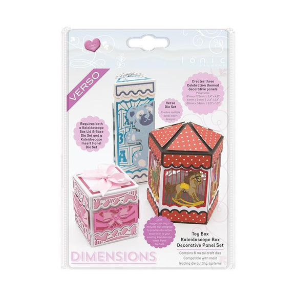 Tonic Studios - Dimensions - Toy Box Kaleidoscope Box Decorative Panel Set - 2513E