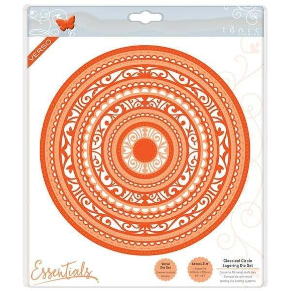 TONIC STUDIOS ESSENTIALS DIE SET CLASSICAL CIRCLE LAYERING | SET OF 18