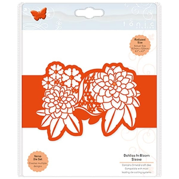 TONIC STUDIOS ESSENTIALS DIE SET DAHLIAS IN BLOOM SLEEVE | SET OF 3