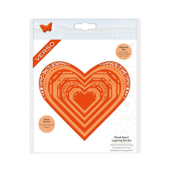 Tonic Studios - Essentials - Mixed Heart Layering Die Set - 2551E