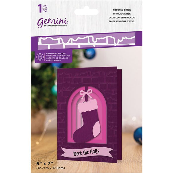 Gemini by crafter's Companion embossing folder FROSTED BRICK
