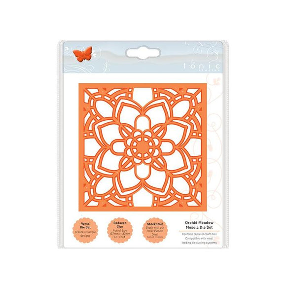 Tonic Studios - Essentials - Orchid Meadow Mosaic Die Set - 2740E