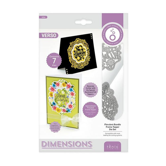 Tonic Studios - Dimensions - Florulent Bundle Frame Topper Die Set - 3255E