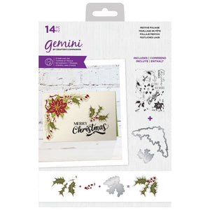 GEMINI CHRISTMAS LAYERING STAMP & DIE SET FESTIVE FOLIAGE | SET OF 14