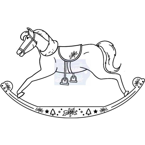 Sweet Dixie – Christmas Stamp – Rocking Horse
