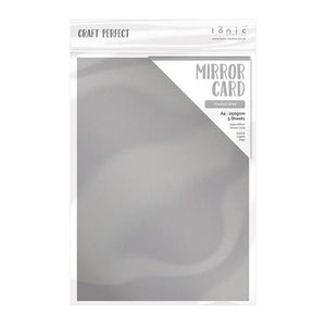 Tonic studio Craft Perfect - Mirror Card -Satin effect - Frosted silver 9467E