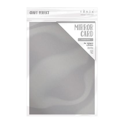 Tonic studio Craft Perfect - Mirror Card -Satin effect - Frosted silver 9467E