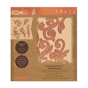 Tonic Studios - Media Die - Sensational Swirls Media Die Set - 2652E