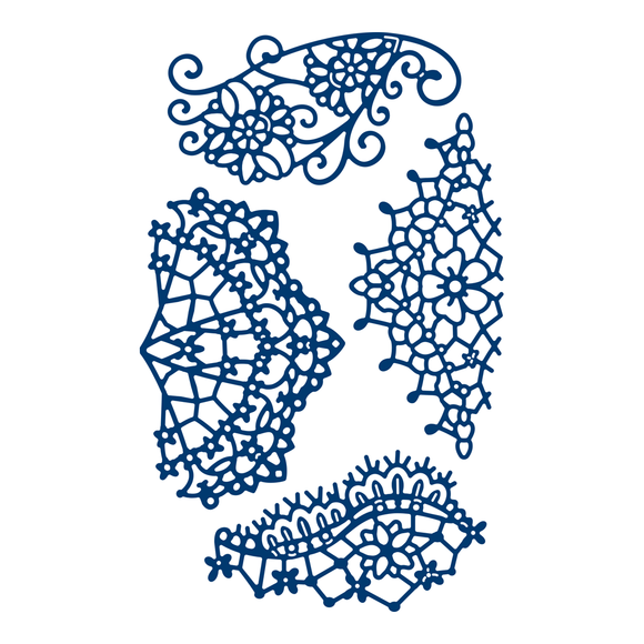 Tattered lace Filigree Lace Set of 4 Tuck Ins die (445704)